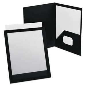 ESSELTE PENDAFLEX CORP. ViewFolio Polypropylene Portfolio, 50-Sheet Capacity, Black/Clear