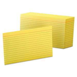 ESSELTE PENDAFLEX CORP. Ruled Index Cards, 4 x 6, Canary, 100/Pack