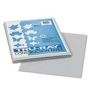 PACON CORPORATION Tru-Ray Construction Paper, 76 lbs., 9 x 12, Gray, 50 Sheets/Pack