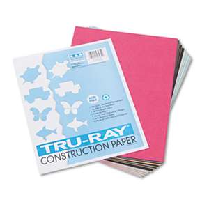 PACON CORPORATION Tru-Ray Construction Paper, 76 lbs., 9 x 12, Assorted, 50 Sheets/Pack