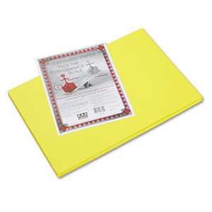 PACON CORPORATION Riverside Construction Paper, 76 lbs., 12 x 18, Yellow, 50 Sheets/Pack