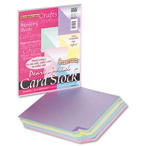 PACON CORPORATION Reminiscence Card Stock, 65 lbs., Letter, Assorted Pastel Pearl Colors, 50/Pack