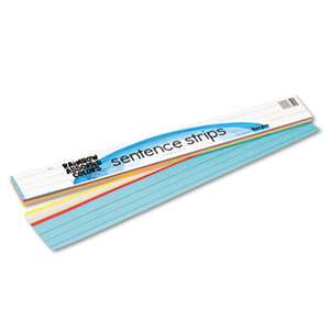 PACON CORPORATION Sentence Strips, 24 x 3, Assorted Colors, 100/Pack
