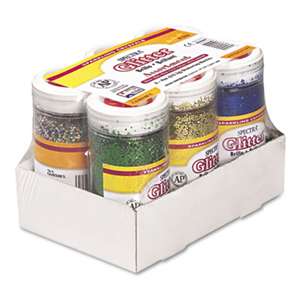 PACON CORPORATION Spectra Glitter, .04 Hexagon Crystals, Assorted, 4 oz Shaker-Top Jar, 6/Pack