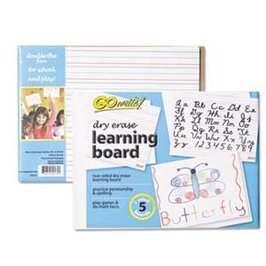 PACON CORPORATION Dry Erase Learning Boards, 8 1/4 x 11, 5 Boards/PK