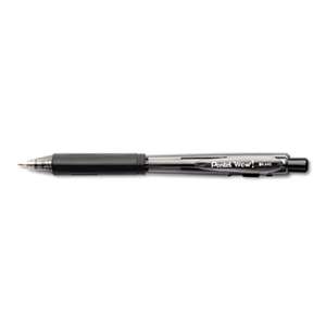 PENTEL OF AMERICA WOW! Retractable Ballpoint Pen, 1mm, Black Barrel/Ink, Dozen