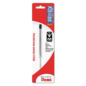 PENTEL OF AMERICA Refill for Pentel Client Ballpoint Pen, Medium, Black Ink