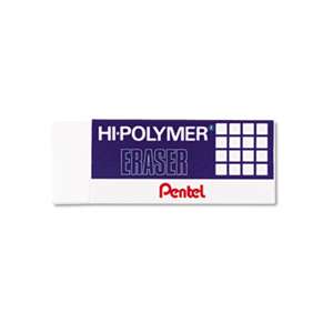 PENTEL OF AMERICA Hi-Polymer Block Eraser, White, 3/Pack