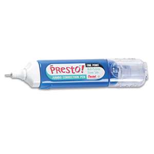 PENTEL OF AMERICA Presto! Multipurpose Correction Pen, 12 ml, White