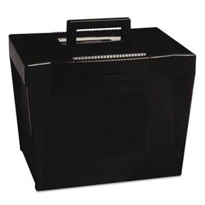 ESSELTE PENDAFLEX CORP. Portable File Storage Box, Letter, Plastic, 13 1/2 x 10 1/4 x 10 7/8, Black
