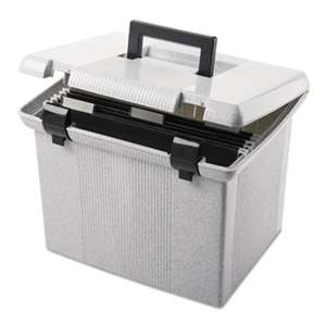 ESSELTE PENDAFLEX CORP. Portafile File Storage Box, Letter, Plastic, 13 7/8 x 14 x 11 1/8, Granite