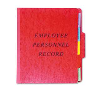 ESSELTE PENDAFLEX CORP. Personnel Folders, 1/3 Cut Top Tab, Letter, Red