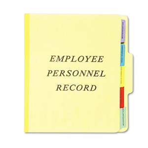 ESSELTE PENDAFLEX CORP. Personnel Folders, 1/3 Cut Top Tab, Letter, Yellow