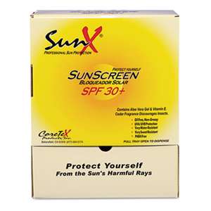 CORETEX PRODUCTS SPF30 Sunscreen, Single Dose Pouch, 100/Box