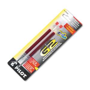 PILOT CORP. OF AMERICA Refill for G2 Gel, Dr. Grip Gel/Ltd, ExecuGel G6, Q7, Extra Fine, Red, 2/Pack