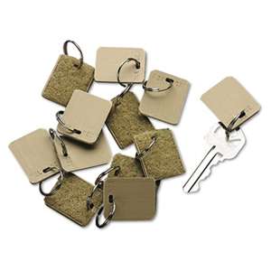PM COMPANY Extra Blank Velcro Tags, Velcro Security-Backed, 1 1/8 x 1, Beige, 12/Pack