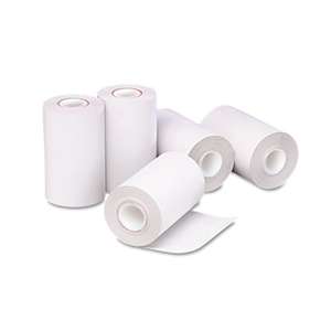 PM COMPANY Single Ply Thermal Cash Register/POS Rolls, 2 1/4" x 55 ft., White, 5 Rolls/Pack