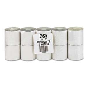 PM COMPANY Paper Rolls, Credit Verification, 2 1/4" x 70 ft, White/Canary, 10/Pack