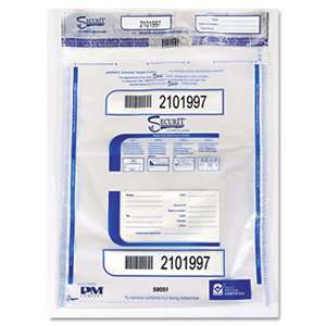 PM COMPANY Triple Protection Tamper-Evident Deposit Bags, 20 x 24, Clear, 50/Pack