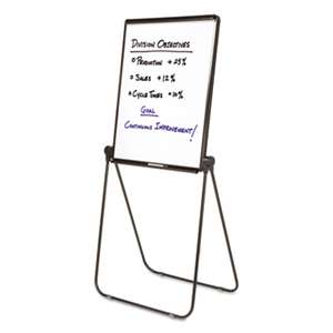 QUARTET MFG. Ultima Presentation Easel, 27 x 34, White Surface, Black Frame