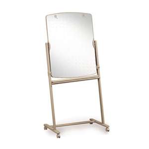 ACCO BRANDS, INC. Total Erase Reversible Mobile Easel, 31 x 41, White Surface, Neutral Frame