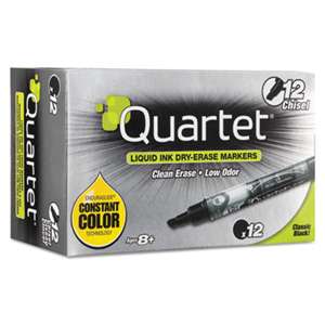 QUARTET MFG. EnduraGlide Dry Erase Marker, Black, Dozen