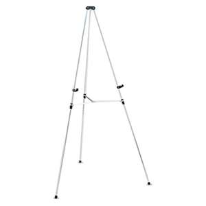 QUARTET MFG. Lightweight Telescoping Tripod Easel, 38" to 66" High, Aluminum, Silver