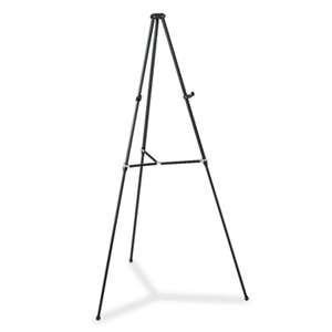 QUARTET MFG. Lightweight Telescoping Tripod Easel, Adjusts 38" to 66" High, Aluminum, Black