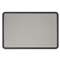 QUARTET MFG. Contour Fabric Bulletin Board, 36 x 24, Gray Surface, Black Plastic Frame