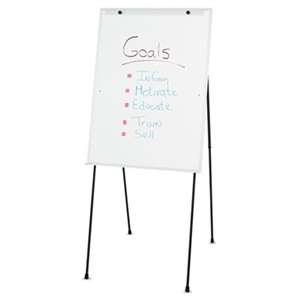 Quartet 81E Dry-Erase Steel Easel, Melamine, 29 x 40, White, Aluminum Frame