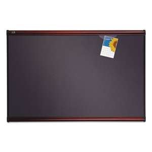 QUARTET MFG. Prestige Bulletin Board, Diamond Mesh Fabric, 48 x 36, Gray/Mahogany Frame