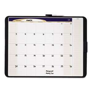 QUARTET MFG. Tack & Write Monthly Calendar Board, 23 x 17, White Surface, Black Frame