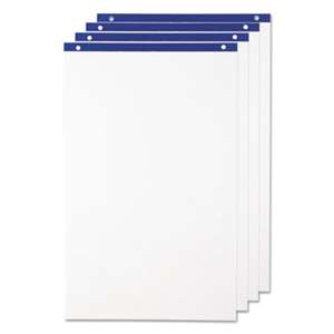 QUARTET MFG. Conference Cabinet Flipchart Pad, 21 x 33 3/4, White, 50 Sheets/Pad, 4 Pads/CT