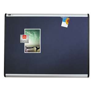 QUARTET MFG. Prestige Plus Magnetic Fabric Bulletin Board, 36 x 24, Aluminum Frame