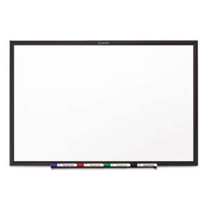 QUARTET MFG. Classic Melamine Dry Erase Board, 48 x 36, White Surface, Black Frame
