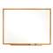 QUARTET MFG. Classic Melamine Whiteboard, 96 x 48, Oak Finish Frame