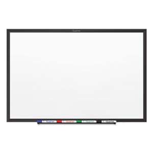 QUARTET MFG. Classic Magnetic Whiteboard, 24 x 18, Black Aluminum Frame