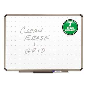 QUARTET MFG. Prestige Total Erase Whiteboard, 36 x 24, White Surface, Euro Titanium Frame