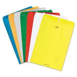 QUALITY PARK PRODUCTS Fashion Color Clasp Envelope, 9 x 12, 28lb, Yellow, 10/Pack