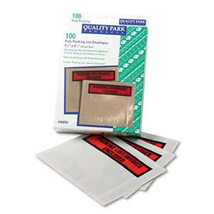 QUALITY PARK PRODUCTS Top-Print Self-Adhesive Packing List Envelope, 5 1/2" x 4 1/2", 100/Box