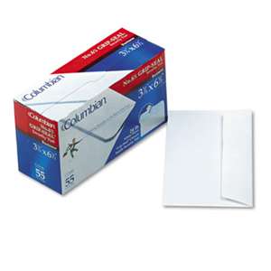 WESTVACO Grip-Seal Security Tint Business Envelopes, Side Seam, #6-3/4,White Wove, 55/Box