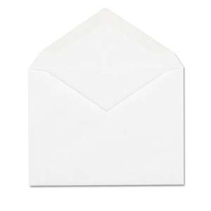 WESTVACO Invitation Envelope, Gummed, #5 1/2, White, 100/Box