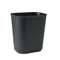 RUBBERMAID COMMERCIAL PROD. Fire-Resistant Wastebasket, Rectangular, Fiberglass, 3.5gal, Black