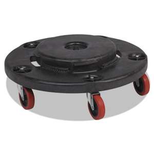 Rubbermaid Commercial 264043BLA Brute Quiet Dolly, 250lb Capacity, 18 1/4 dia. x 6 5/8h, Black