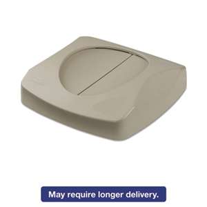 RUBBERMAID COMMERCIAL PROD. Untouchable Square Swing Top Lid, 16 x 16 x 4, Gray