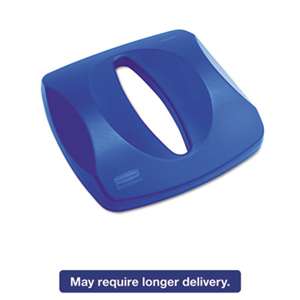 RUBBERMAID COMMERCIAL PROD. Untouchable Recycling Tops, 16 x 3 1/4, Blue