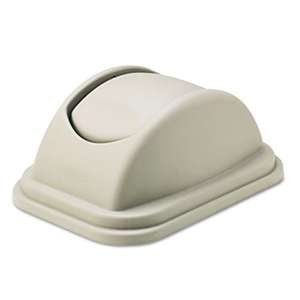 RUBBERMAID COMMERCIAL PROD. Rectangular Free-Swinging Plastic Lids, Beige