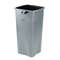 RUBBERMAID COMMERCIAL PROD. Untouchable Square Container, 23gal, Gray