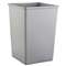 RUBBERMAID COMMERCIAL PROD. Untouchable Waste Container, Square, Plastic, 35gal, Gray