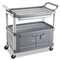 RUBBERMAID COMMERCIAL PROD. Xtra Instrument Cart, 300-lb Cap, Three-Shelf, 20w x 40-5/8d x 37-4/5h, Gray